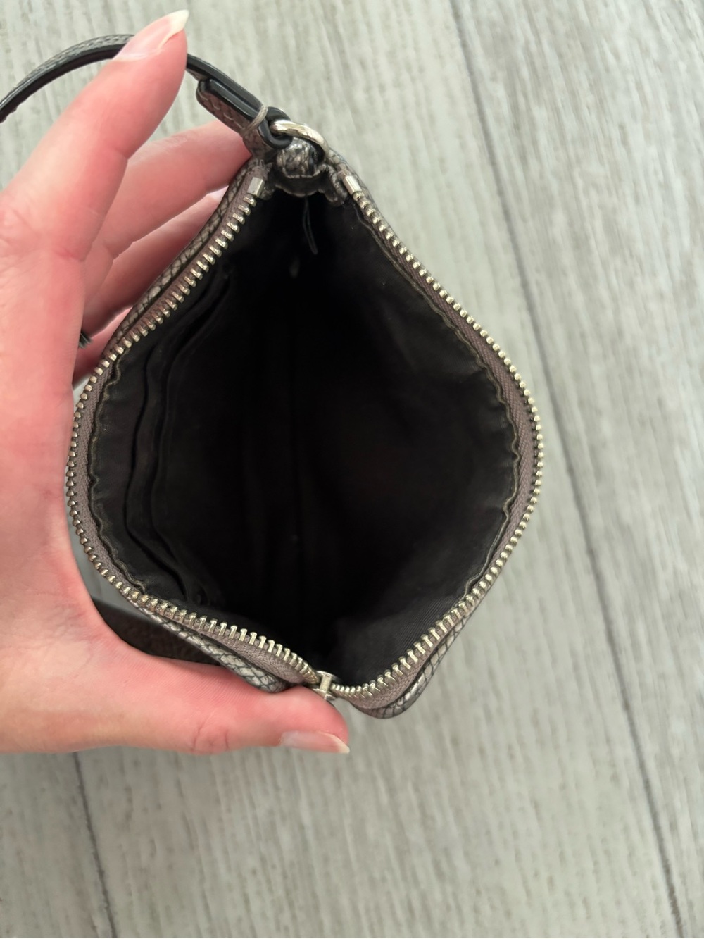 Coach jacquard wristlet in black. GUC. - Picture 8 of 11